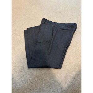 EUC J.Crew Mens Thompson Dress Pants 38x32 Flat Front Tapered Stretch Slim GREY